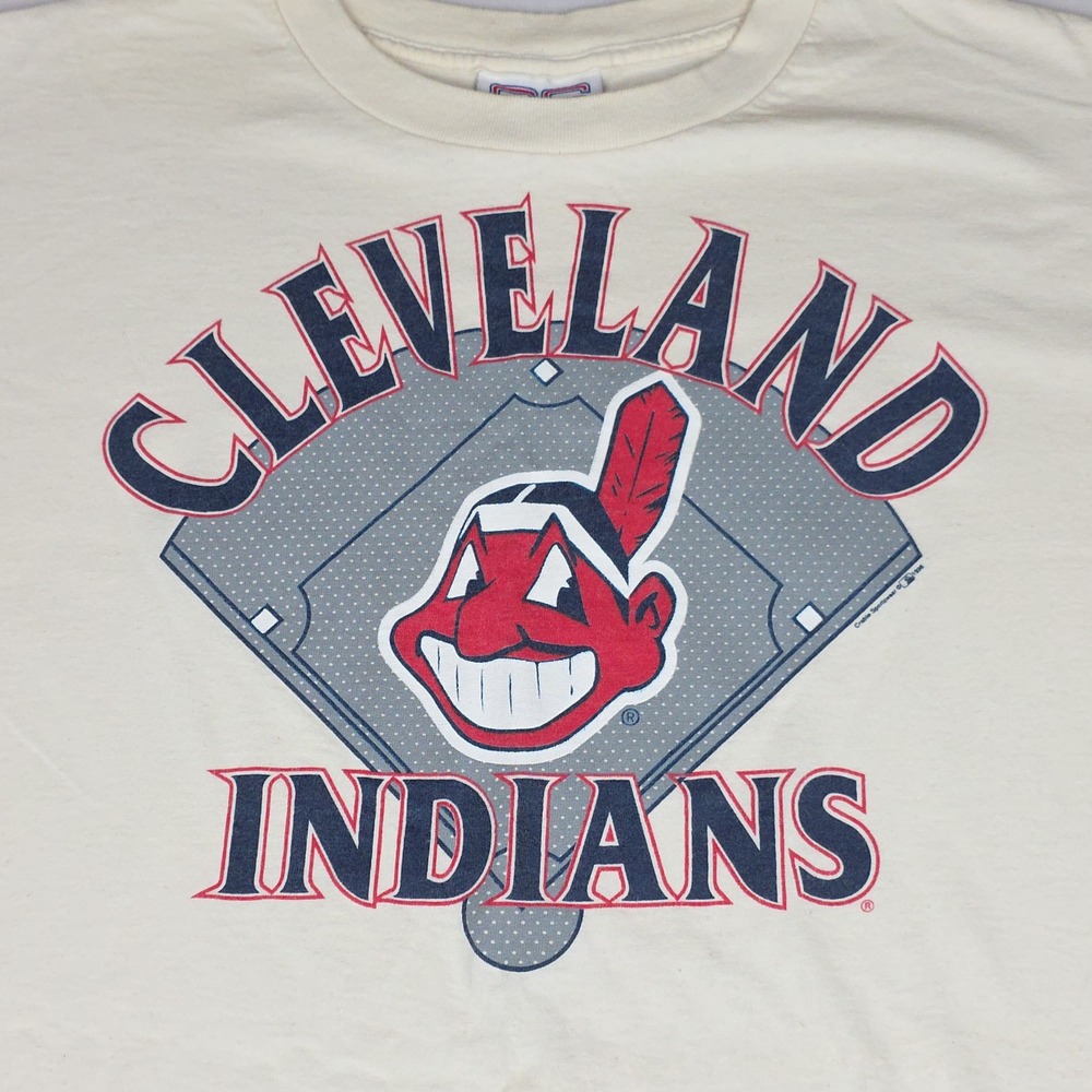 Vintage Cleveland Indians Single Stitch Tshirt Mens XL 1998 Crable Sportswear